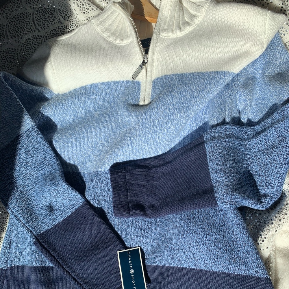Karen Scott Mock sweater NWT